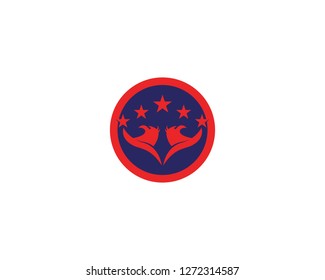 Falcon eagle bird logo template vector icon
