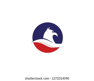 Falcon eagle bird logo template vector icon