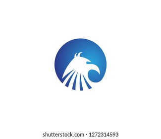 Falcon eagle bird logo template vector icon
