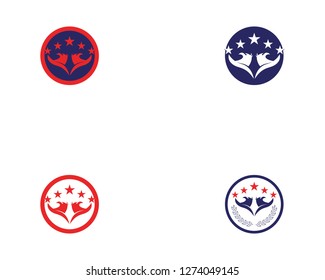 Falcon eagle bird logo template vector icon
