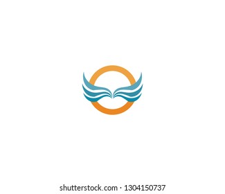 Falcon Eagle Bird Logo Template vector icon
