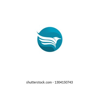Falcon Eagle Bird Logo Template vector icon
