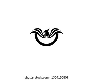 Falcon Eagle Bird Logo Template vector icon
