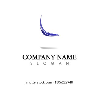 Falcon Eagle Bird Logo Template vector icon
