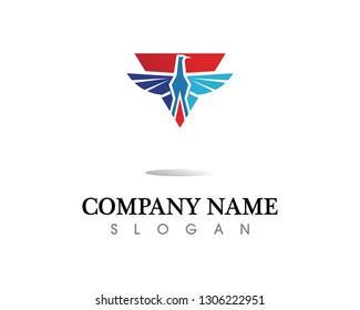 Falcon Eagle Bird Logo Template vector icon