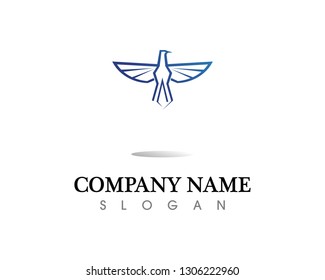 Falcon Eagle Bird Logo Template vector icon
