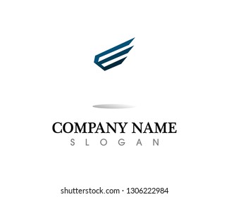 Falcon Eagle Bird Logo Template vector icon
