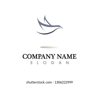 Falcon Eagle Bird Logo Template vector icon
