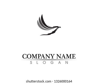 Falcon Eagle Bird Logo Template vector icon
