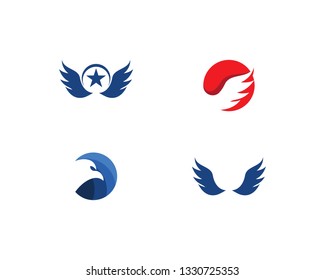 Falcon Eagle Bird Logo Template