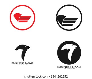 Falcon Eagle Bird Logo Template vector icon - Vector