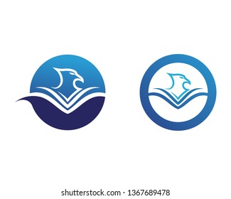 Falcon Eagle Bird Logo Template vector icon

