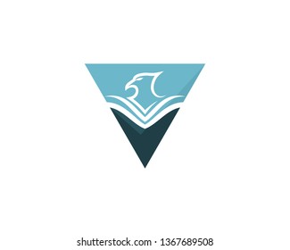 Falcon Eagle Bird Logo Template vector icon
