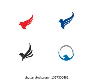 Falcon Eagle Bird Logo Template vector icon