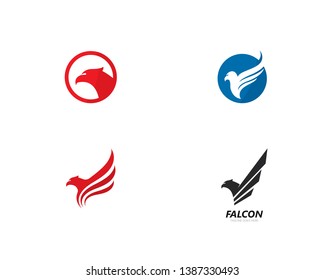 Falcon Eagle Bird Logo Template vector icon