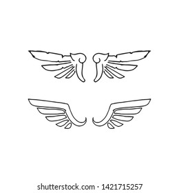 Falcon Eagle Bird Logo Template vector icon

