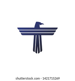 Falcon Eagle Bird Logo Template vector icon
