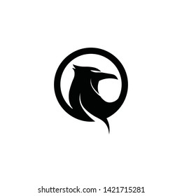 Falcon Eagle Bird Logo Template vector icon
