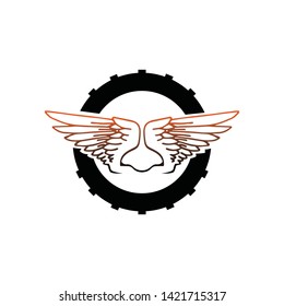 Falcon Eagle Bird Logo Template vector icon

