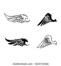 Falcon Eagle Bird Logo Template vector icon
