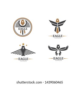 Falcon Eagle Bird Logo Template vector icon