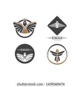 Falcon Eagle Bird Logo Template vector icon