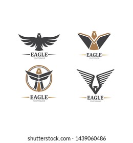 Falcon Eagle Bird Logo Template vector icon