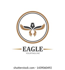 Falcon Eagle Bird Logo Template vector icon