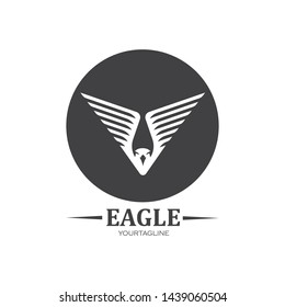 Falcon Eagle Bird Logo Template vector icon