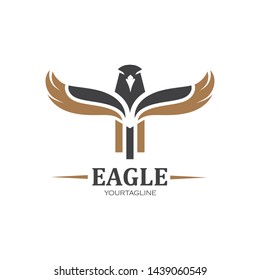 Falcon Eagle Bird Logo Template vector icon