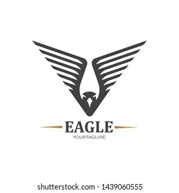 Falcon Eagle Bird Logo Template vector icon