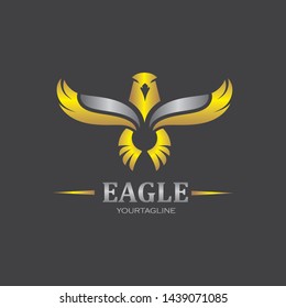 Falcon Eagle Bird Logo Template vector icon