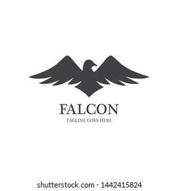 Falcon Eagle Bird Logo Template vector icon