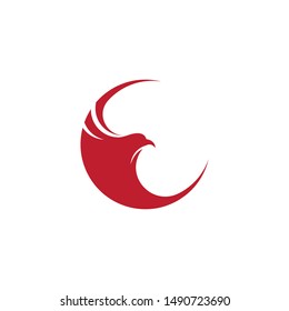 Falcon Eagle Bird Logo Template vector icon