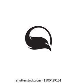 Falcon Eagle Bird Logo Template vector icon
