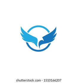 Falcon Eagle Bird Logo Template vector icon