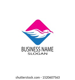 falcon eagle bird logo template vector