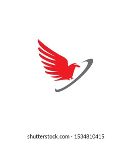 falcon eagle bird logo template vector