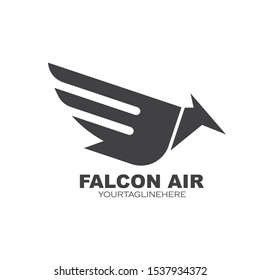 Falcon Eagle Bird Logo Template vector icon