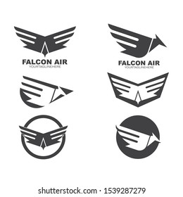 Falcon Eagle Bird Logo Template vector icon