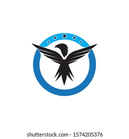 Falcon Eagle Bird Logo Template vector icon