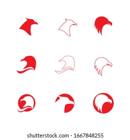 Falcon Eagle Bird Logo Template vector