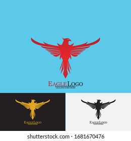 Falcon Eagle Bird Logo Template Vector Icon