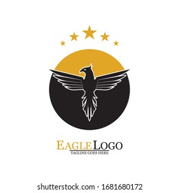 Falcon Eagle Bird Logo Template Vector Icon