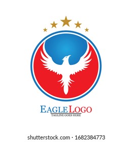 Falcon Eagle Bird Logo Template Vector Icon