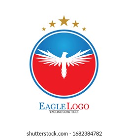 Falcon Eagle Bird Logo Template Vector Icon