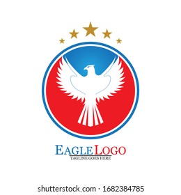 Falcon Eagle Bird Logo Template Vector Icon