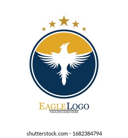 Falcon Eagle Bird Logo Template Vector Icon