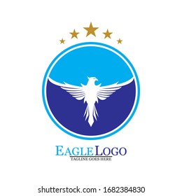 Falcon Eagle Bird Logo Template Vector Icon