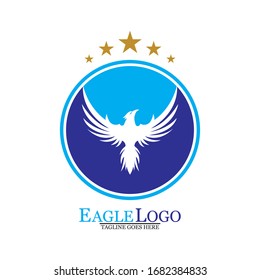 Falcon Eagle Bird Logo Template Vector Icon